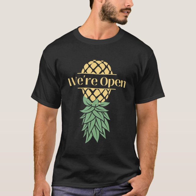 T-shirt Upside Down Pineapple Nous sommes Open Swingers (Devant)