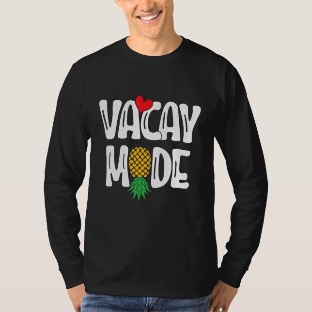 T-shirt Upside Down Pineapple Sharing Swinger Vacation (Devant)