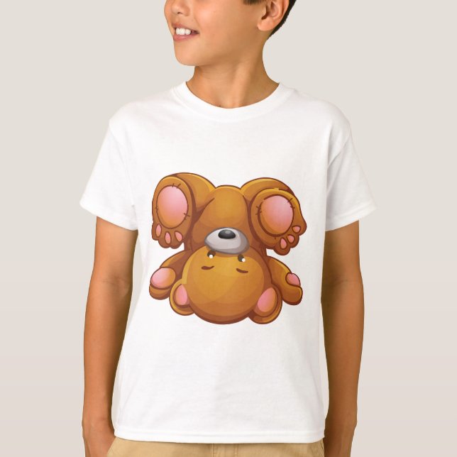 T-shirt Upside Down Teddy Bear (Devant)