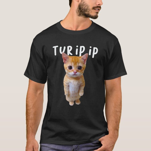 T-shirt Ur Ip Ip El Gato Meme Sad Crying Cat Munchkin Kitt (Devant)