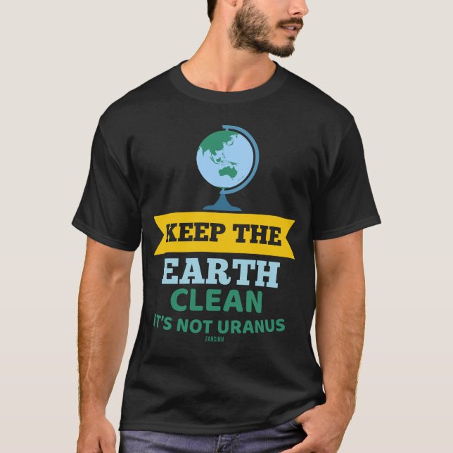 T-shirt Uranus drôle dire protection de l'environnement (Devant)