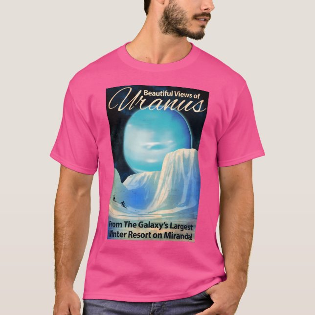 T-shirt Uranus Retro Space Art (Devant)