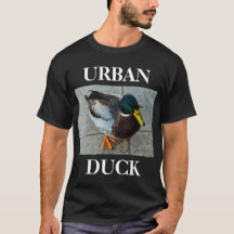 T-shirt urbain de noir de canard