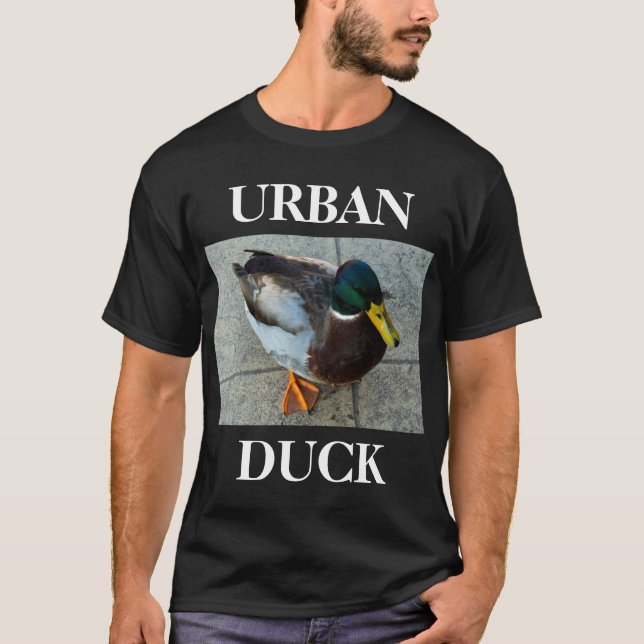 T-shirt urbain de noir de canard (Devant)