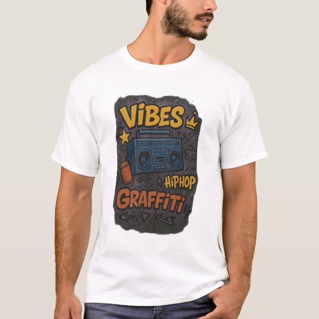 T-shirt Urban Graffiti Energy – Vibrant Streetwear Art Des (Devant)