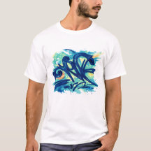 Urban Graffiti Splash – Street Art Bleue & Sarcell