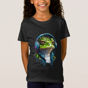 T-Shirt Urban Groove : Grenouille colorée avec casque