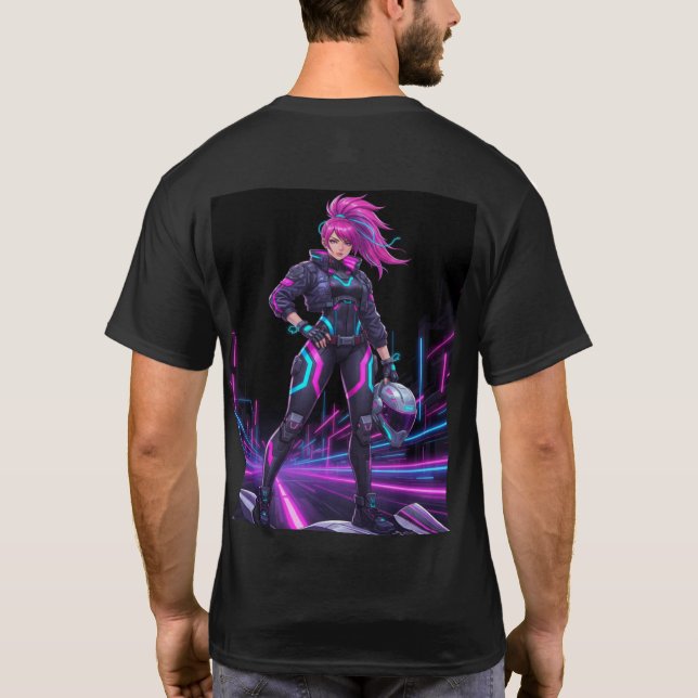 T-shirt Urban Myth Engine – Cyberpunk Machine Legend (Dos)