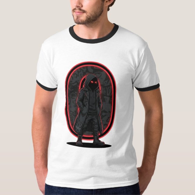 T-shirt Urban Phantom Dark Techwear Hooded Figure Streetwe (Devant)