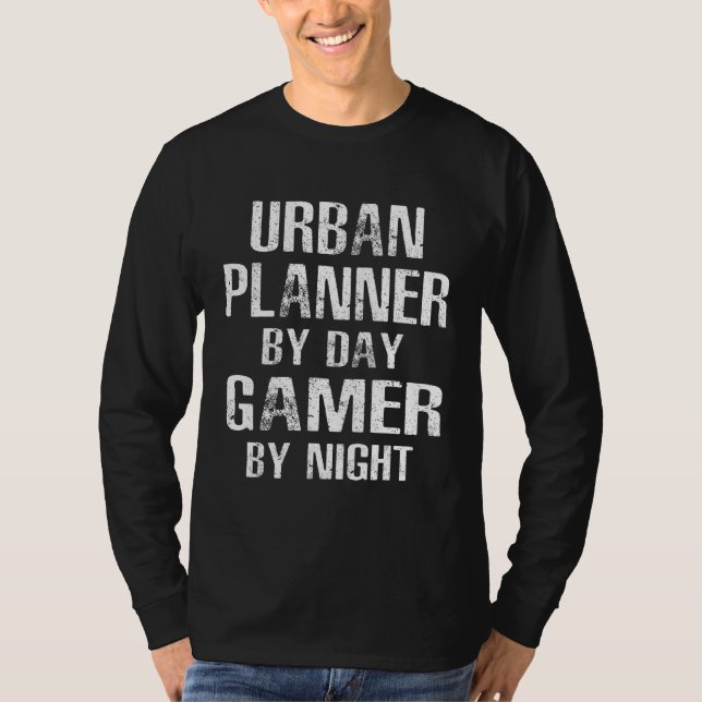 T-shirt Urban Planner Gamer By Night (Devant)