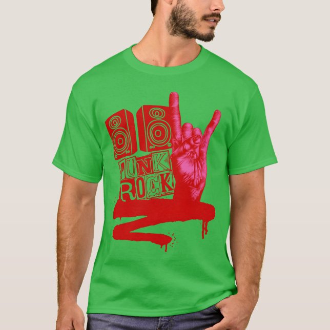 T-shirt Urban Punk Rock shirt retro (Devant)
