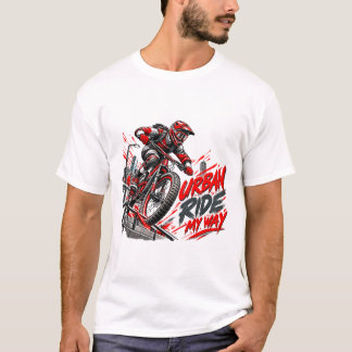 T-shirt Urban Ride My Way – Cyclisme Extrême en Ville