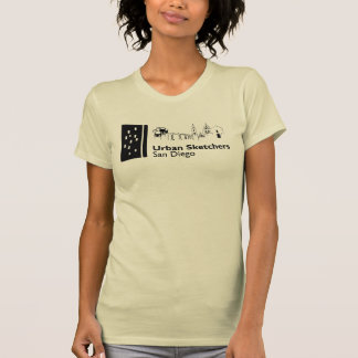 T-shirt Urban Sketchers San Diego slim T