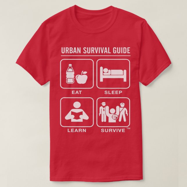 T-shirt Urban Survival Guide Top  (Design devant)