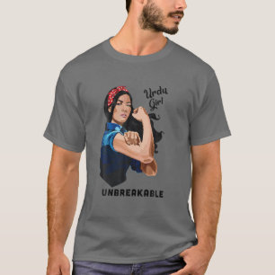 T-shirt Urdu Girl Incassable Rosie Riveter Retro Fier Il