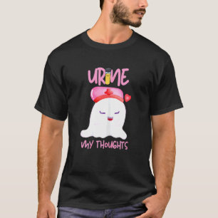 T-shirt Urine de femme Mes pensées Infirmière mignonne Cœ