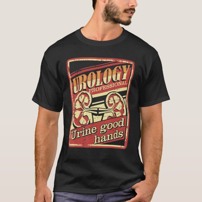 T-shirt Urine du rein Bonne main Urologie (Devant)