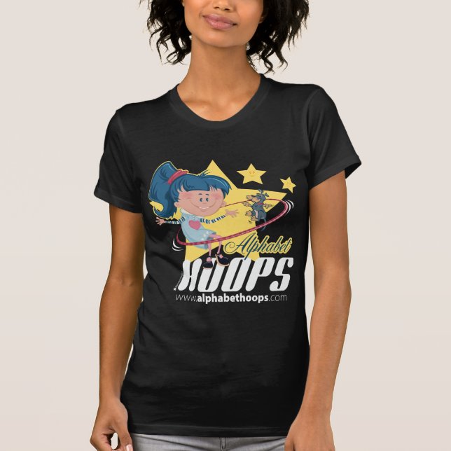 T-shirt URL de cercles d'alphabet sur l'arrière - plan (Devant)