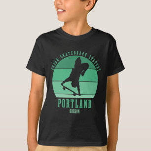 T-shirt Urne de skateboardeur à Portland Oregon Skateboard