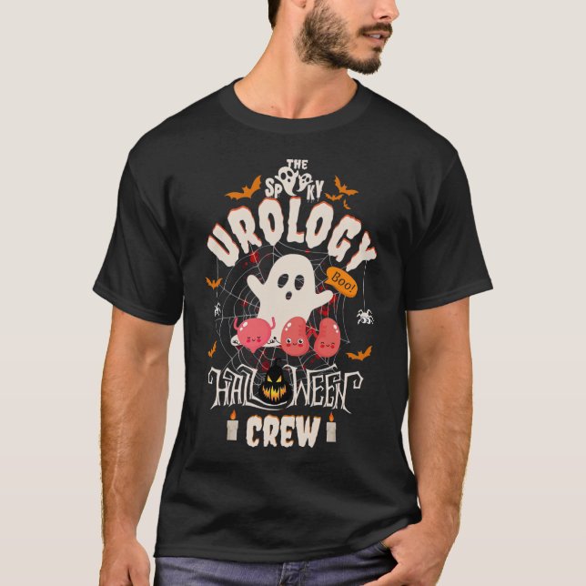 T-shirt Urologie éffrayante Halloween Crew Cute Ghost Nurs (Devant)