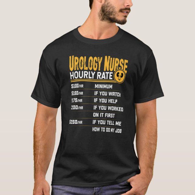 T-shirt Urologie Infirmière Taux horaire Urologie Infirmiè (Devant)