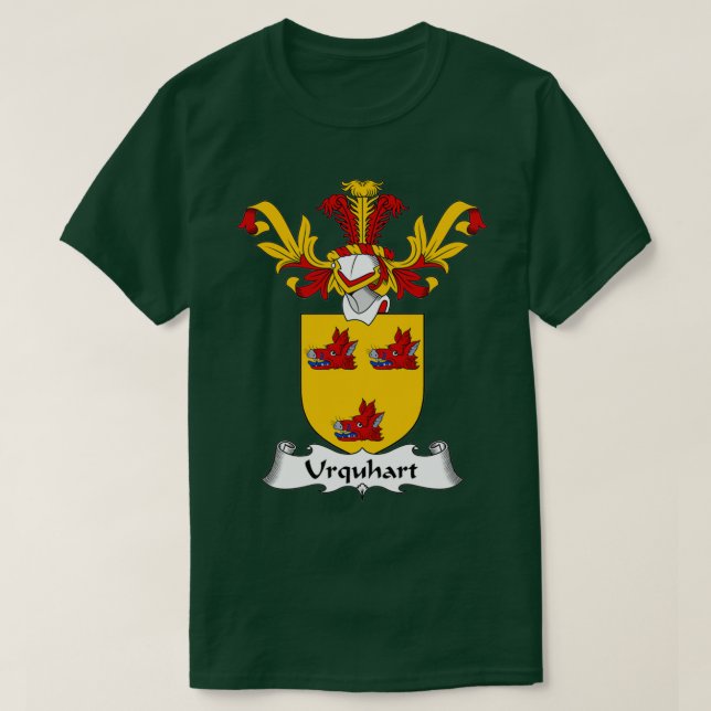 T-shirt Urquhart Coat of Arms Family Crest  (Design devant)