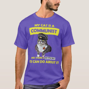 T-shirt URSS Communiste Soviétique Chat Mème Mon Chat Est