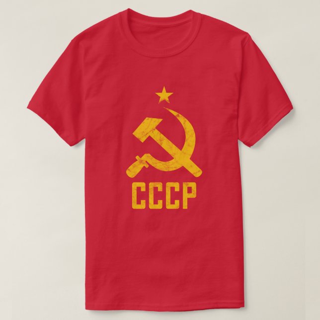 T-shirt URSS rétro des années 80 CCCP Union Soviétique Red (Design devant)