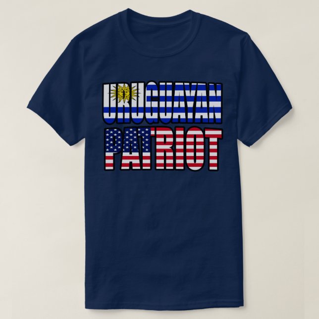 T-shirt Uruguay American Patriot Pride Patrimoine Drapeau  (Design devant)