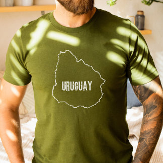T-shirt Uruguay Carte du pays Frontière Ligne frontière Ur