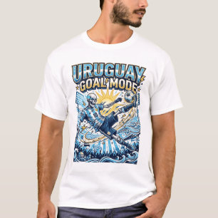 T-shirt Uruguay Mode Goal Skeleton Buteur Nations Dynamiqu