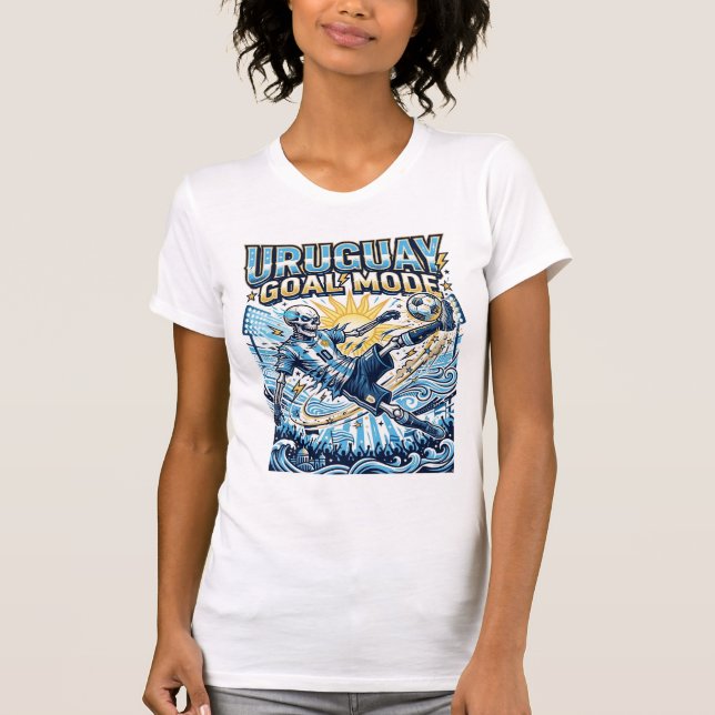 T-shirt Uruguay Mode Goal Skeleton Striker Nations Dynamiq (Devant)