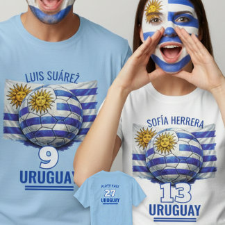 T-shirt Uruguay National Football Heritage Flag Soccer
