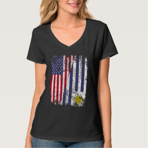 T-shirt URUGUAYAN RACINE LE Drapeau semi-américain URUGUAY