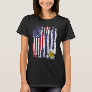 T-shirt URUGUAYAN RACINE LE Drapeau semi-américain URUGUAY