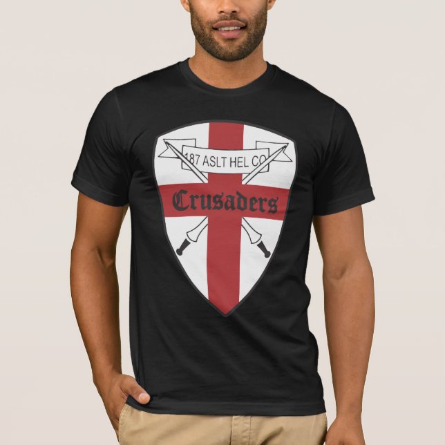 T-shirt US 187th Assault Helicopter Co Crusaders (Devant)