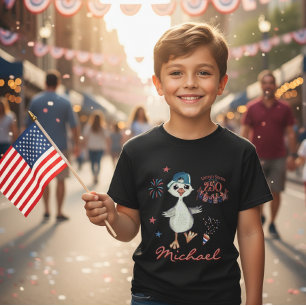 T-shirt US 250e Anniversaire Enfants Patriotique Drôle D'o