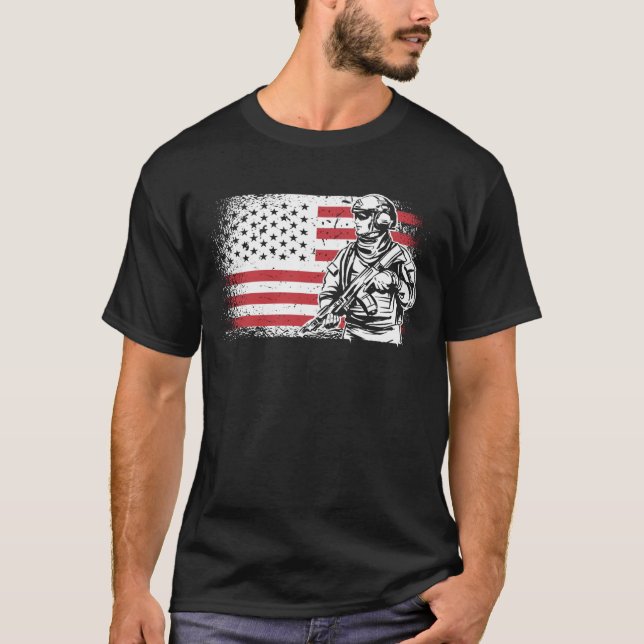 T-shirt US American Flag (Devant)