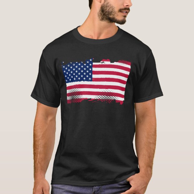 T-shirt US American Flag (Devant)