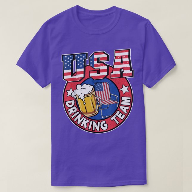 T-shirt US American Flag 4th of July Bee (Design devant)