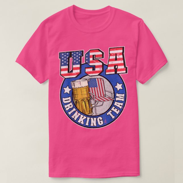 T-shirt US American Flag 4th of July Bee (Design devant)