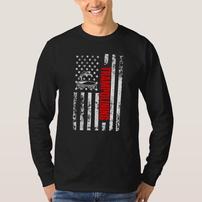 T-shirt US American Flag Gymnastics Sports Patriotic Tramp (Devant)
