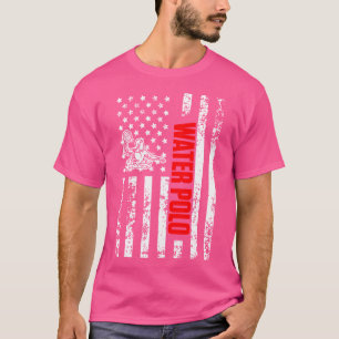 T-shirt Us American Flag Sports Patriotique Water Polo