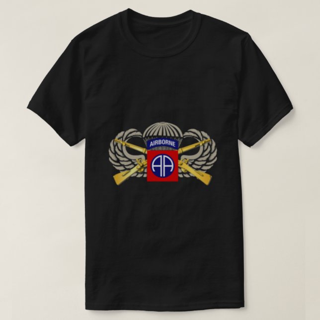 T-shirt US Army 82e division aéroportée Parachutiste Vétér (Design devant)