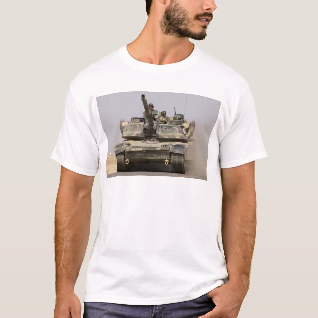 T-shirt US_Army_M1A1_Abrams_main_combat_tank (Devant)