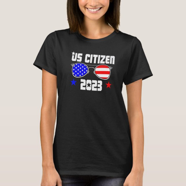 T-shirt US CITIZEN 2023 USA Flag Proud American Citizenshi (Devant)