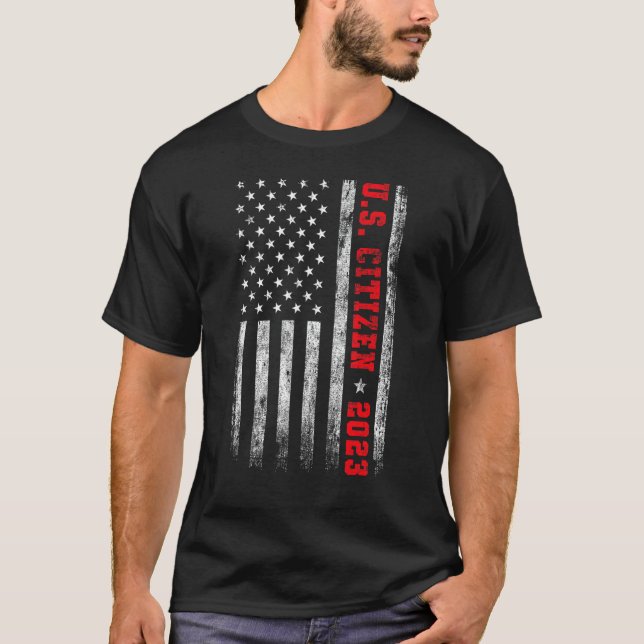 T-shirt US CITIZEN EST. 2023 American Flag American Citize (Devant)