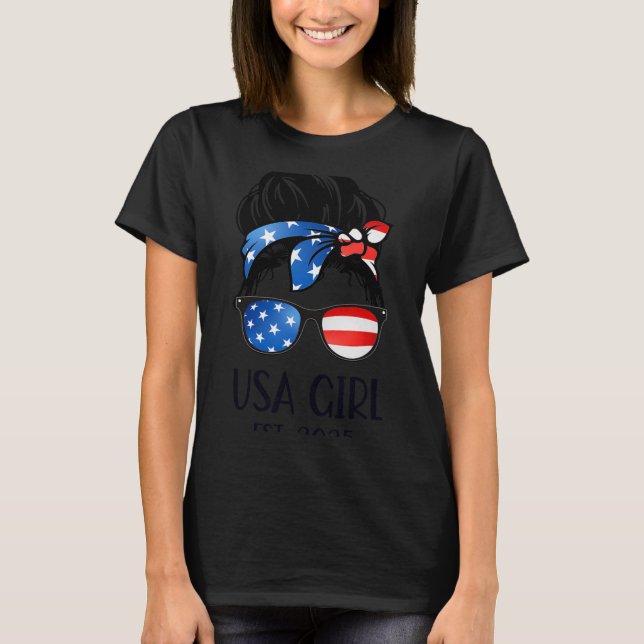 T-shirt Us Citizen Est 2025 New Citizenship American Usa G (Devant)