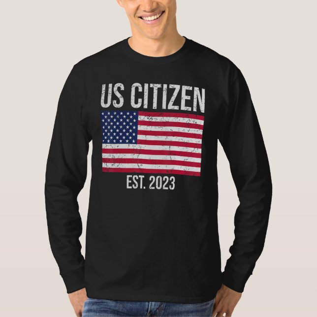 T-shirt US Citizenship Decoration American New USA Citizen (Devant)