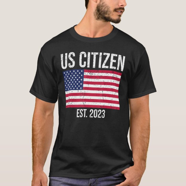 T-shirt US Citizenship Decoration American New USA Citizen (Devant)